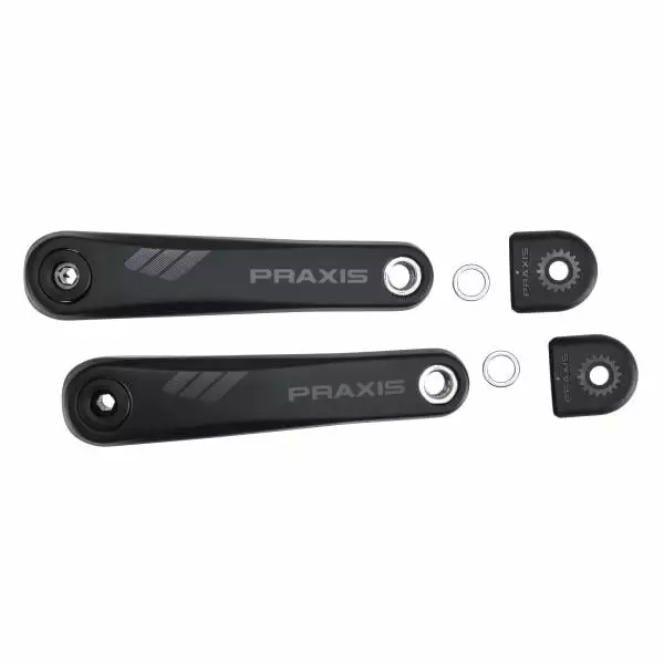 Pedivelle Carbonio Per MTB Elettrica PRAXIS Motore Yamaha/Bosch Nero 2 Pedivelle Carbonio Per MTB Elettrica PRAXIS Motore Yamaha/Bosch Nero - immagine 2