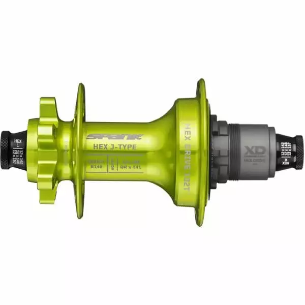 Mozzo Posteriore SPANK HEX DRIVE 102T 12x148 Mm 32 Fori E-Plus XD Verde 1 Mozzo Posteriore SPANK HEX DRIVE 102T 12x148 Mm 32 Fori E-Plus XD Verde