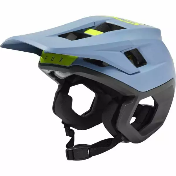 Casco MTB FOX DROPFRAME PRO MIPS Blu/Giallo 2022 2 Casco MTB FOX DROPFRAME PRO MIPS Blu/Giallo 2022 - immagine 2